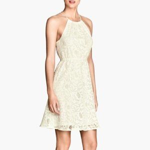 NWT H&M White Lace Dress Fully Lined - Size 10
